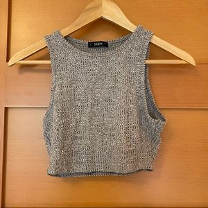 NWOT ribbed grey top